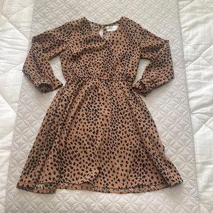 Little Bella leopard print dress size 5-6 girls